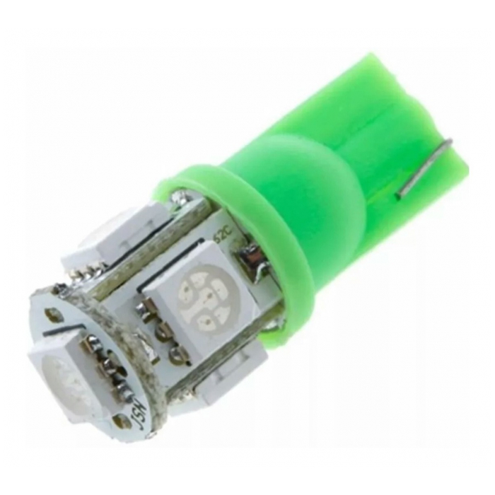 Led T10 5 smd Verde