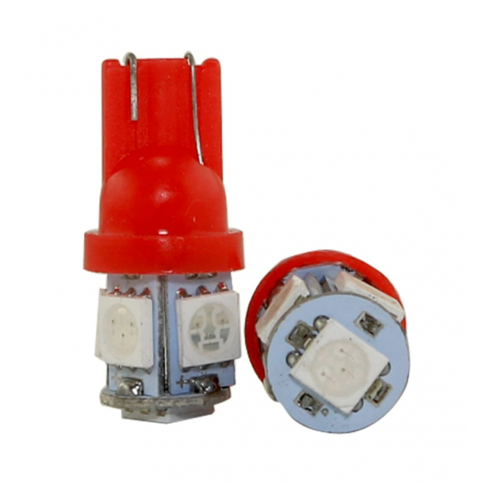 Led T10 5 smd Rojo