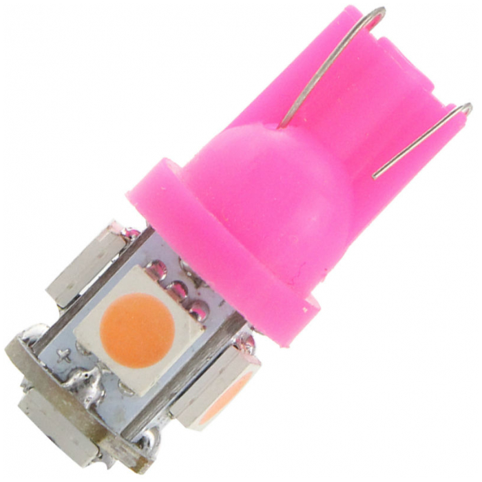 Led T10 5 smd Rosa